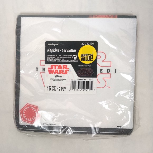 Disney Star Wars The Last Jedi Character Party Plates and Napkins Set - 16 ct - Picture 3 of 5